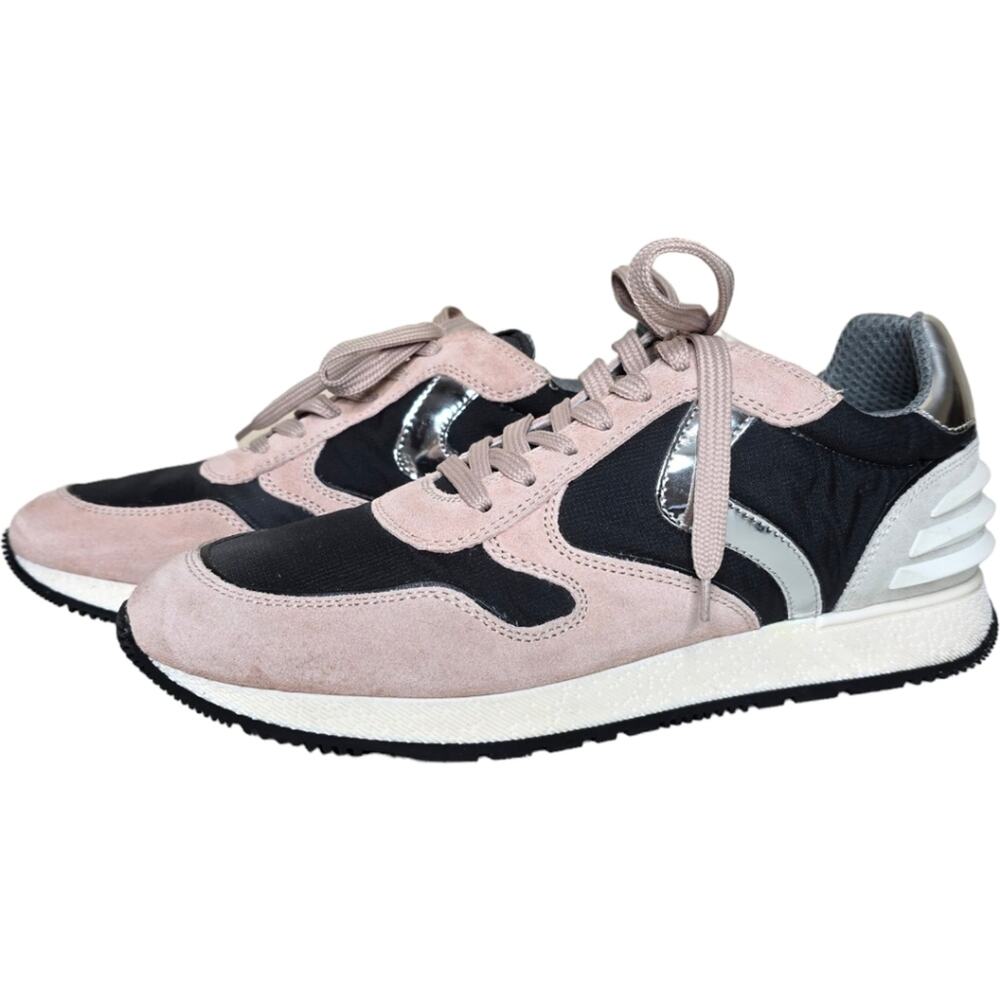 Voile Blanche Julia Power Sneaker Suede Washed Fabric‎ Pink Grey Size 41/US 11